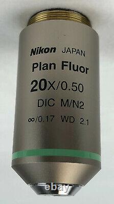 Nikon Cfi Plan Fluor 20x/0.50 DIC M/n2 Wd 2.1 Microscope Objective 105% Refund