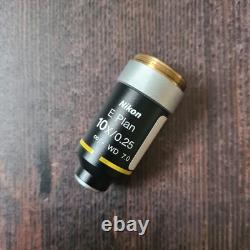 Nikon E Plan 10x/0.25? /- WD 7.0 microscope objective lens