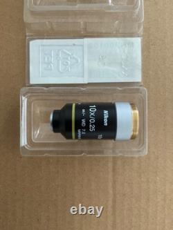 Nikon E Plan 10x / 0.25, infinity / -, WD 7.0, microscope objective