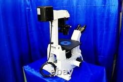 Nikon ECLIPSE TE300 Inverted Microscope Plan Fluor 4x 10x Lamp Tested