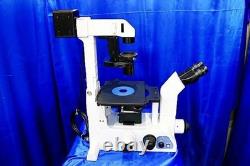 Nikon ECLIPSE TE300 Inverted Microscope Plan Fluor 4x 10x Lamp Tested