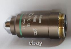 Nikon Eclipse Biological Microscope Objective Lens CFI Plan 20x/0.40 Japan