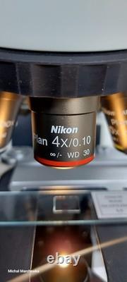 Nikon Eclipse E400 Trinocular Microscope 5 Nikon Plan Objectives 4x-100x