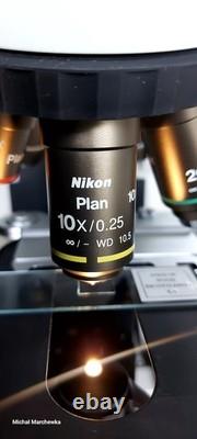Nikon Eclipse E400 Trinocular Microscope 5 Nikon Plan Objectives 4x-100x