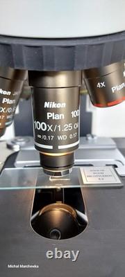 Nikon Eclipse E400 Trinocular Microscope 5 Nikon Plan Objectives 4x-100x