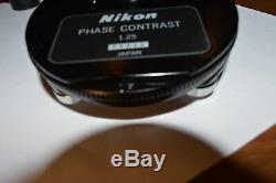 Nikon Eclipse E400 microscope 4 Plan Obj. With Ergonomic Head and Phase Contrast
