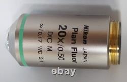 Nikon Eclipse Microscope CFI Plan Fluor 20X DIC M Objective Lens Used