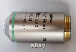 Nikon Eclipse Microscope CFI Plan Fluor 20X DIC M Objective Lens Used