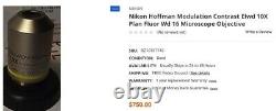 Nikon Hoffman Modulation Contrast Plan Fluor ELWD 10X Microscope Objective