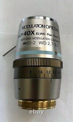 Nikon Hoffman Modulation Contrast Plan Fluor ELWD 40X Microscope Objective