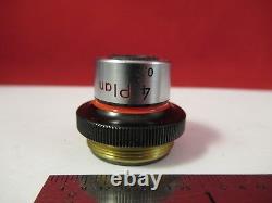 Nikon Japam Objective Plan 4x Microscope Part Optics As Pictured &75-b-16