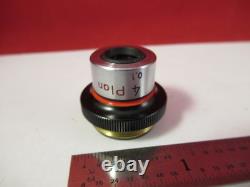 Nikon Japam Objective Plan 4x Microscope Part Optics As Pictured &75-b-16