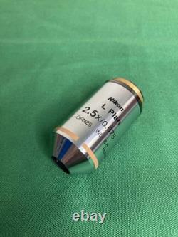 Nikon L Plan 2.5x/0.075 Objective Lens OFN25 WD8.8 Microscope M25 Thread Used