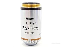 Nikon L Plan EPI 2.5x/0.075 Infinity Corrected Microscope Objective