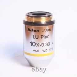 Nikon LU Plan 10x / 0.30 A? /0 WD 17.3 Microscope Objective Nikon LU Plan 10x / 0.30 A? /0 WD 17.3 Microscope Objective
