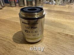 Nikon LU Plan 10x 0.30 A WD15 Objective Lens In Good Condition