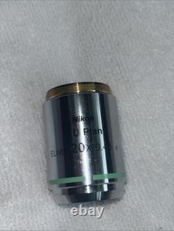 Nikon LU Plan 20x 0.40 A ELWD BD Objective Lens In Good Condition
