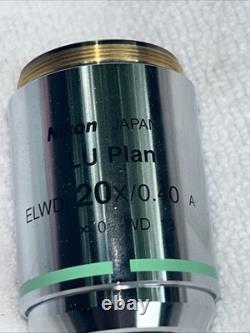 Nikon LU Plan 20x 0.40 A ELWD BD Objective Lens In Good Condition