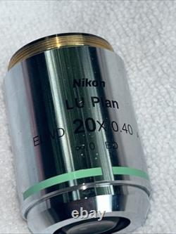 Nikon LU Plan 20x 0.40 A ELWD BD Objective Lens In Good Condition