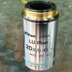 Nikon LU Plan 20x/0.45 A /0 EPI, WD 4.5 Microscope Objective Lens
