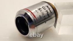 Nikon LU Plan 5X / 0.15 A? /0 BD WD 18 Microscope Objective 32mm 34268