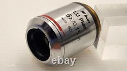 Nikon LU Plan 5X / 0.15 A? /0 BD WD 18 Microscope Objective 32mm 34268