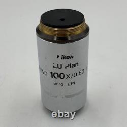 Nikon LU Plan ELWD 100X/0.80 B Microscope Objective Lens Used
