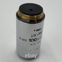 Nikon LU Plan ELWD 100X/0.80 B Microscope Objective Lens Used