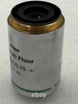 Nikon LU Plan Fluor 20x/0.45 A Infinity/0 WD 4.5 Microscope Objective Used