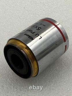 Nikon LU Plan Fluor 5x/0.15 A Infinity/0 WD 18 Microscope Objective Lens Used