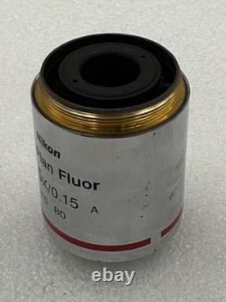 Nikon LU Plan Fluor 5x/0.15 A Infinity/0 WD 18 Microscope Objective Lens Used