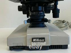 Nikon Labophot Dual Head Microscope with Eyepieces, Plan Objectives, & Condensor