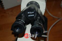 Nikon Labophot trinocular Microscope Achr-ApI WHK 10x/20 L Plan DPlan 100