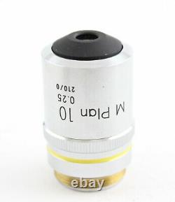 Nikon M Plan 10x 0.25 Metallurgical Microscope Objective 210 Optiphot Epiphot
