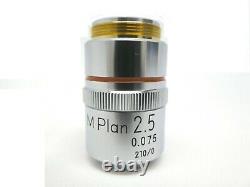 Nikon M Plan 2.5 0.075 Microscope Objective 210/0 OPTISTATION 3 Used Working