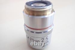 Nikon M Plan 2.5x/0.075 210/0 Microscope Objective Lens Optiphot 210mm