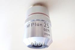 Nikon M Plan 2.5x/0.075 210/0 Microscope Objective RMS
