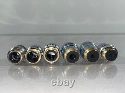 Nikon MICROPHOT FXA Microscope Plan Apo Objective Lens Set 6 As Is 100v