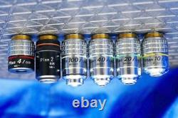 Nikon MICROPHOT Microscope Plan 2X 4X 10X 20X 40X 100X Objectives Power On As-Is