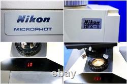 Nikon MICROPHOT Microscope Plan 2X 4X 10X 20X 40X 100X Objectives Power On As-Is