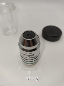 Nikon Microscope Lens CF Plan 20X/0.46? /0 EPI WD. 3.1 made in Japan (pre owned)
