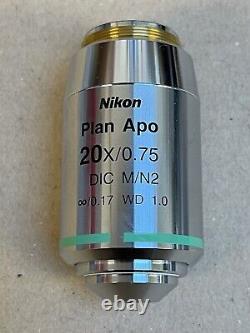 Nikon Microscope Lens Plan Apo 20x/0.75 Dic M/N2