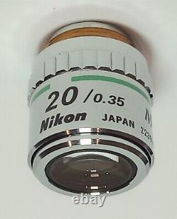 Nikon Microscope Metallurgical Objective M Plan 20x/0.35na SLWD (210mm TL) NEW