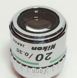 Nikon Microscope Metallurgical Objective M Plan 20x/0.35na SLWD (210mm TL) NEW