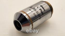 Nikon Microscope Objective Lens L Plan 2.5X /0.075? /0 WD 8.8 EPI for M25