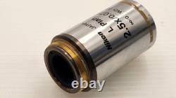 Nikon Microscope Objective Lens L Plan 2.5X /0.075? /0 WD 8.8 EPI for M25
