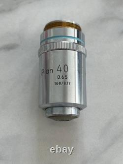 Nikon Microscope Objective Lens Plan 40x 0.65 160/0.17 Japan
