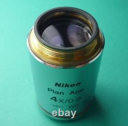 Nikon Microscope Objective Lens Plan Apo 4x/0.2