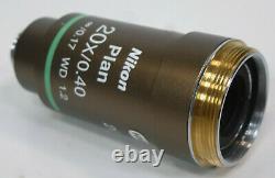 Nikon Microscope Objective Plan 20x/0.40 /0.17 WD 1.2 Hoffman Modulation 20x