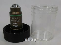 Nikon Microscope Objective Plan 20x/0.40 /0.17 WD 1.2 Hoffman Modulation 20x